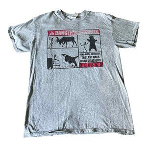 Alaska Shirt Mens Medium Gray Send More Tourists Graphic‎ Moose Bear Orca Tee